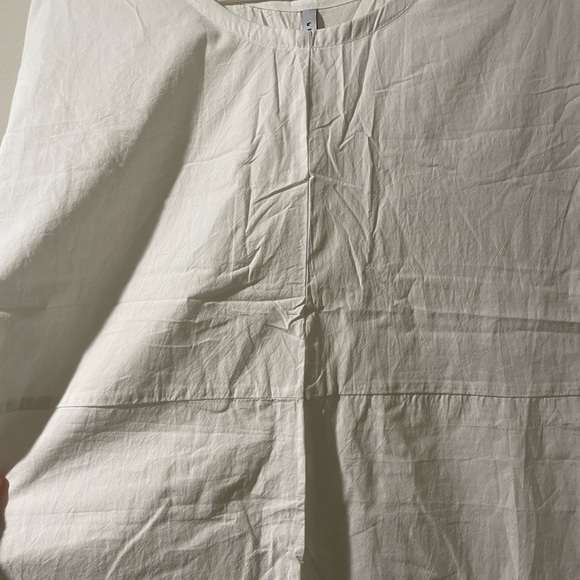 NWT PRIORY Cross Top in Light Poplin White Size S/M - Picture 8 of 8